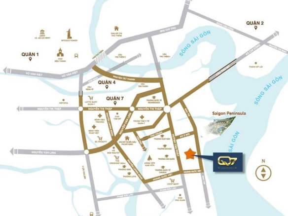 Vị trí Q7 Saigon Riverside 85m2 tuyệt đẹp