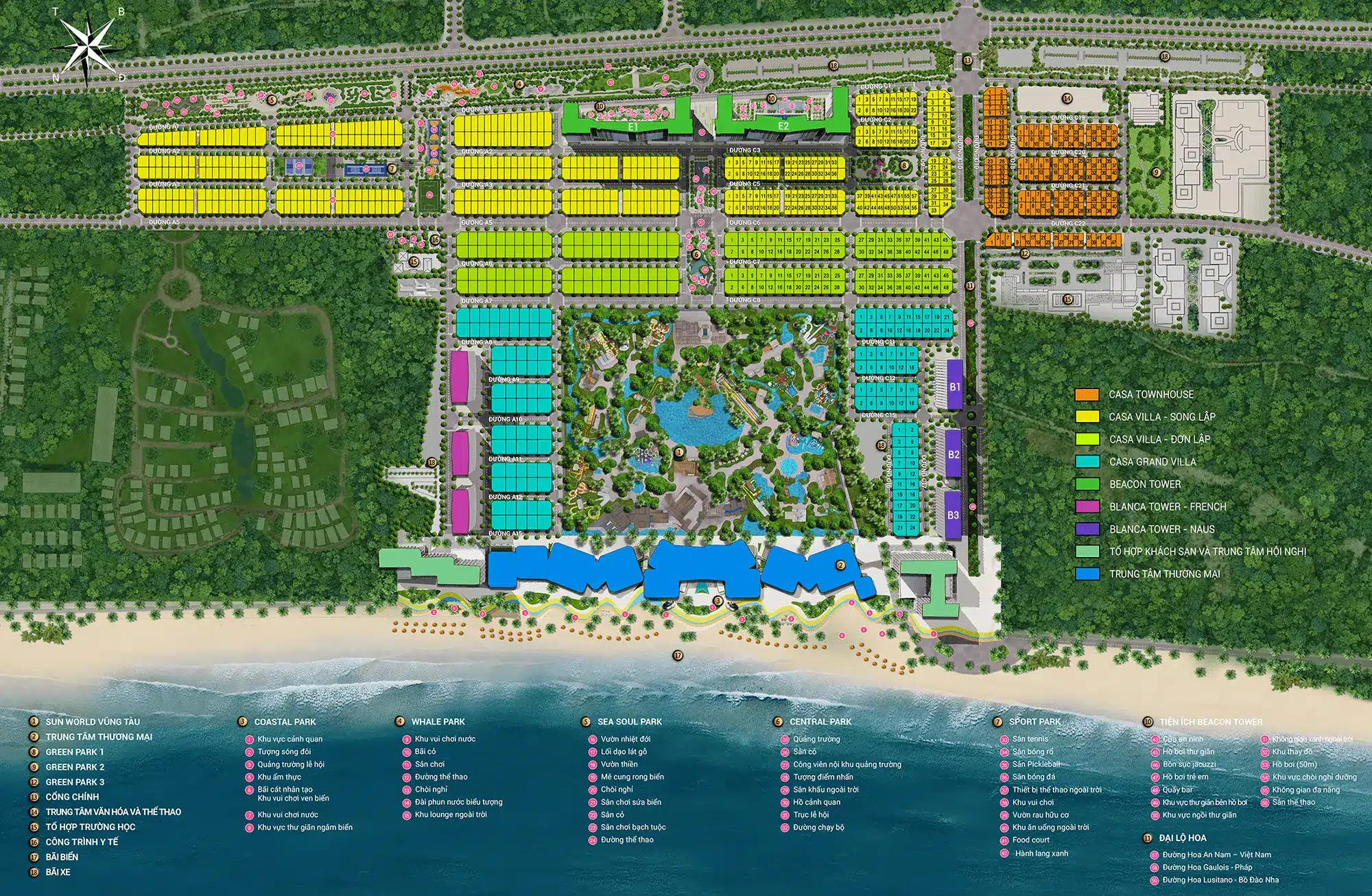 Quy hoạch tổng thể Blanca City Vũng Tàu – Đô thị nghỉ dưỡng kiểu mẫu